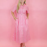 So Cute Belted Midi Dress