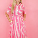 So Cute Belted Midi Dress