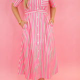 So Cute Belted Midi Dress