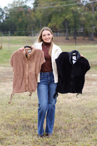 Sherpa Snap Button Vest