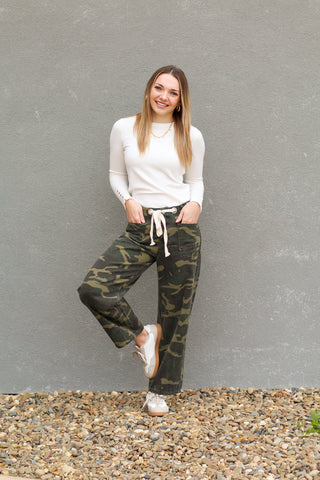 Camo Barrel Jeans