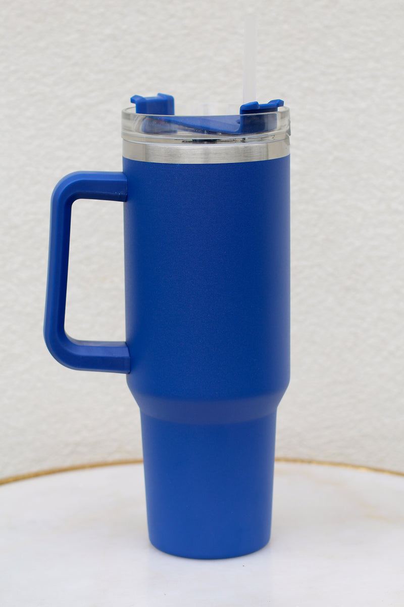 40oz. Cutest Stainless Steel Tumbler-Royal Blue