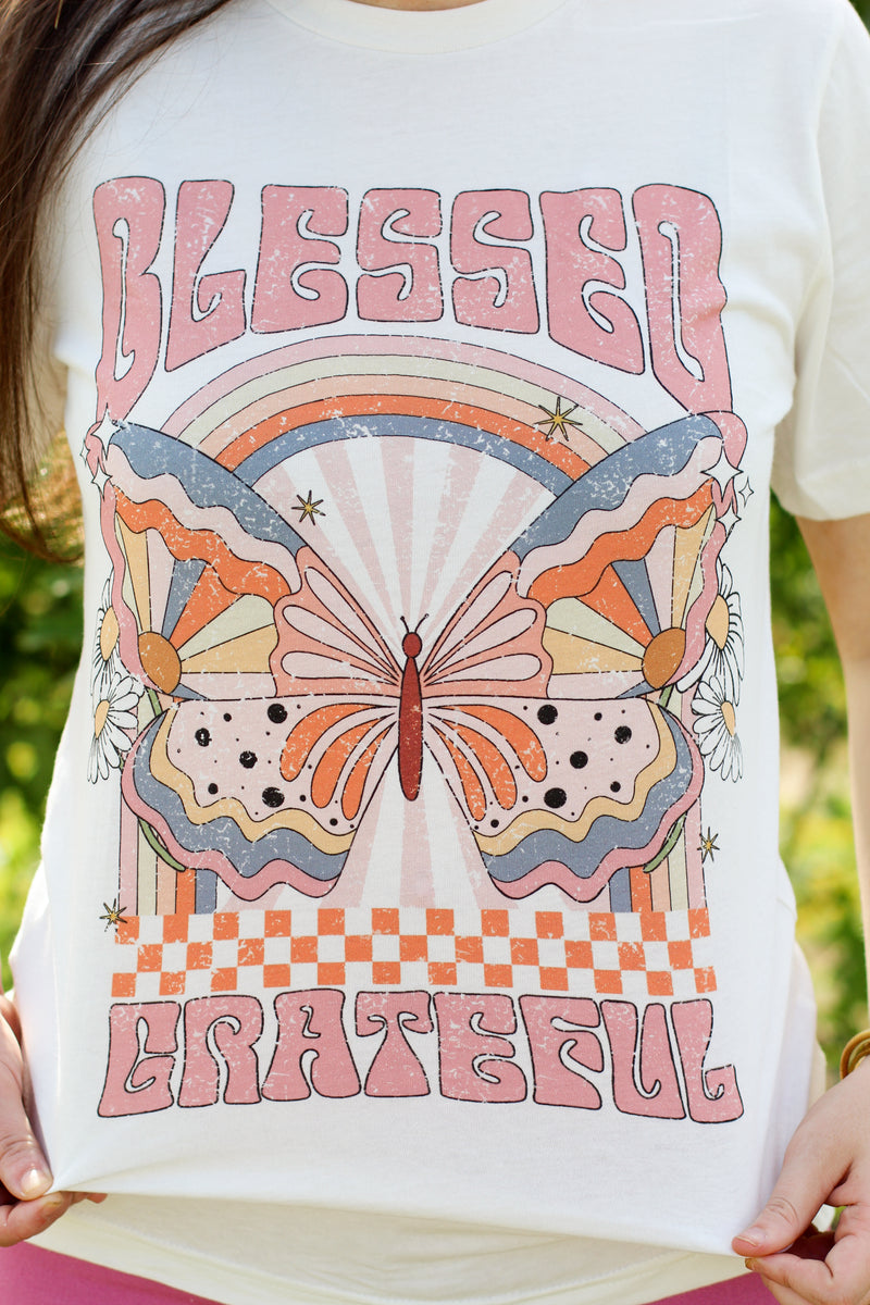 Blessed Butterfly Tee-Off White