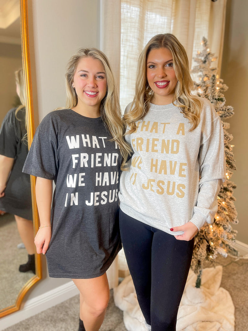 Friend In Jesus Nightie-Grey