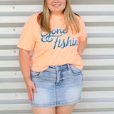 Gone Fishin' Crop Tee