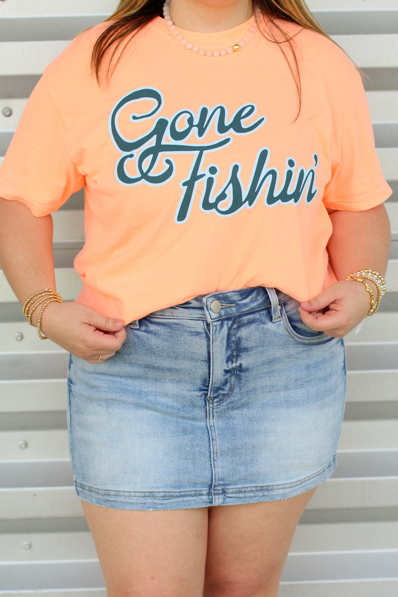 Gone Fishin' Crop Tee