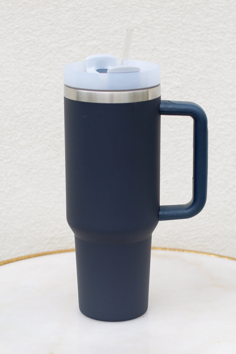 40oz Tumbler with Handle Royal Blue