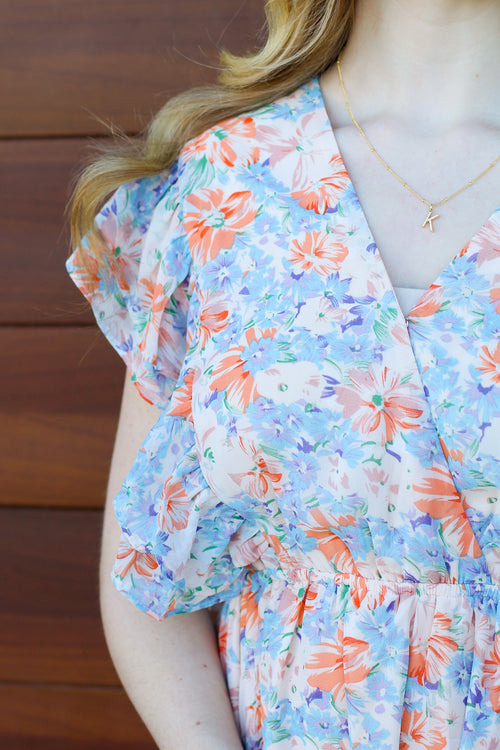 Florals are My Favorite Dress-Blue