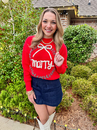 Merry Wreath Knit Sweater