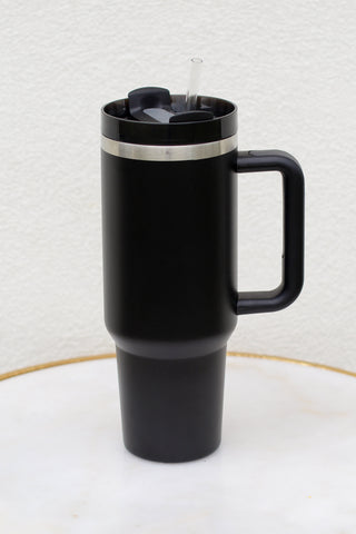40oz. Cutest Stainless Steel Tumbler-New Black
