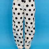 Bold Polka Dot Barrel Jeans