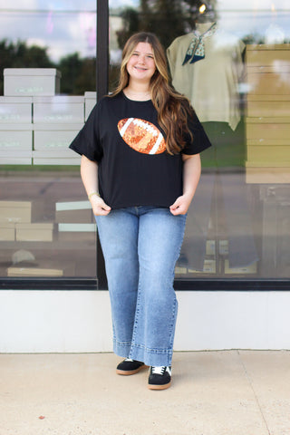 Sequin Football Game Top