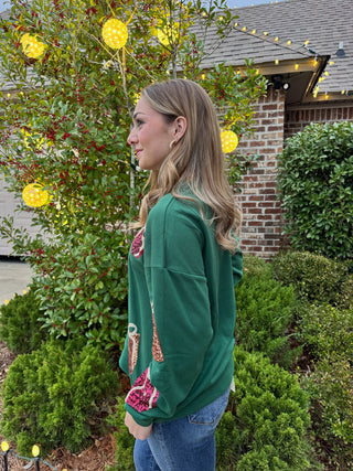 Sequin Gift Box Pullover