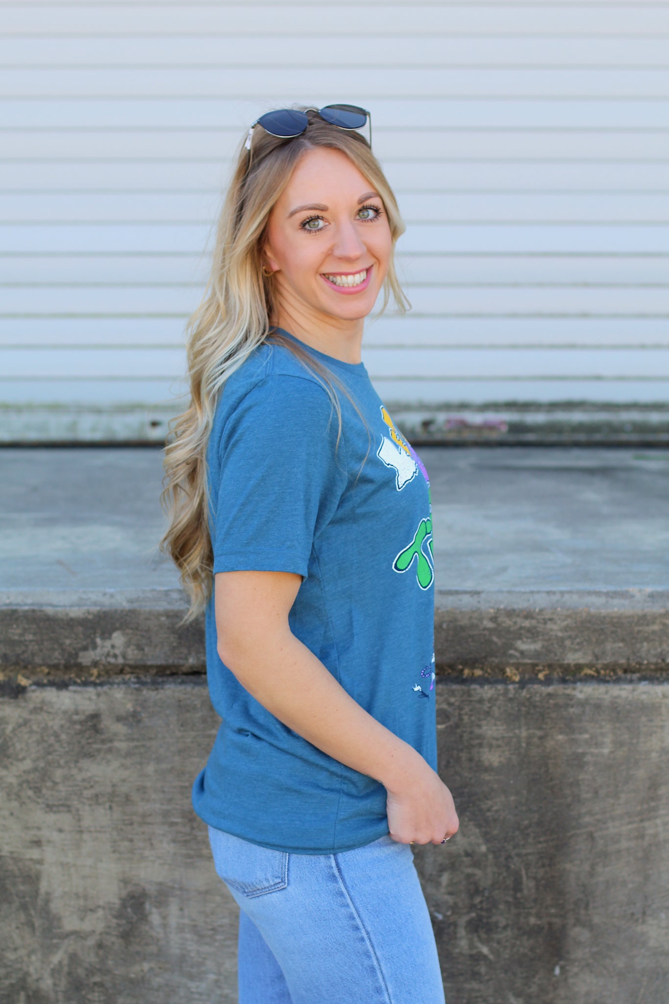 Mr.P's Let the Good Times Roll Tee-Navy
