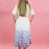 Floral Border Midi Dress
