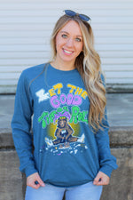 Mr.P's Let the Good Times Roll Long Sleeve Tee-Navy
