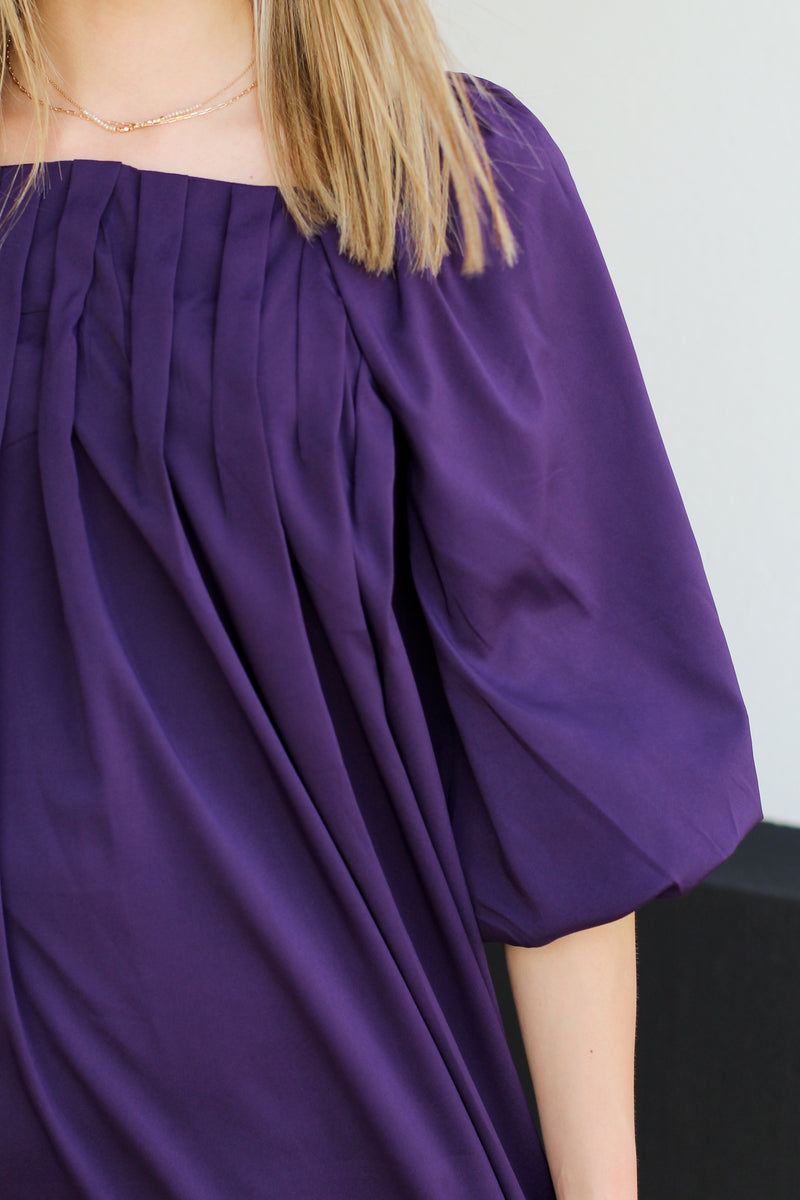 Lovely and Sweet Dress-Plum