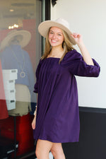 Lovely and Sweet Dress-Plum