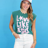 Love Like Jesus Puff Print Tank