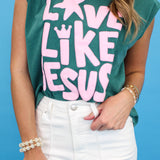 Love Like Jesus Puff Print Tank