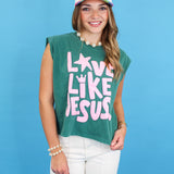 Love Like Jesus Puff Print Tank