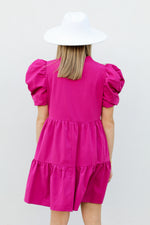 Just Another Babydoll Dress-Magenta