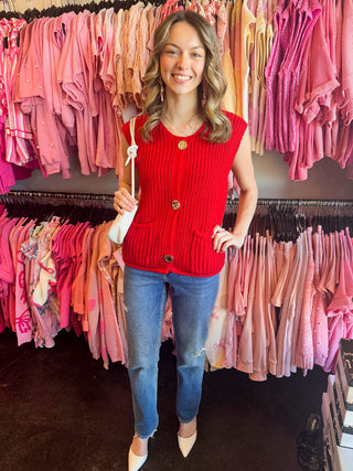 Go to Button Sweater Vest