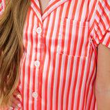Tween Bold Color Stripe Pajama Set