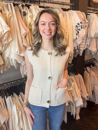 Go to Button Sweater Vest