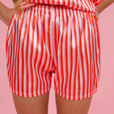 Tween Bold Color Stripe Pajama Set