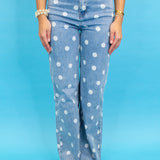 Darling Polka Dot Straight Leg Jeans
