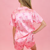 Tween Bow Satin Pajama Set