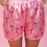 Tween Bow Satin Pajama Set