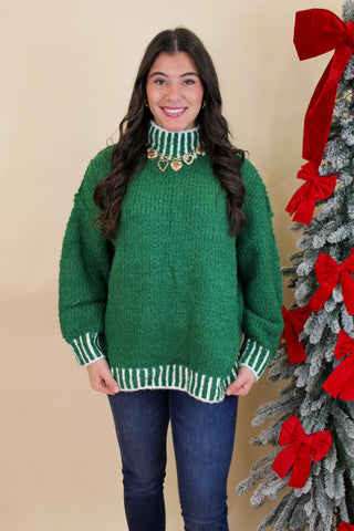 Stitch Mock Neck Sweater
