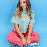 Script Jesus Loves You Crop Tee