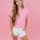Mini Stripe Open Back Top