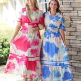 Spots of Flowers Maxi Dress