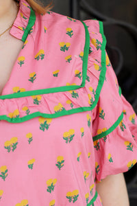 Layered Ruffle Floral Dress