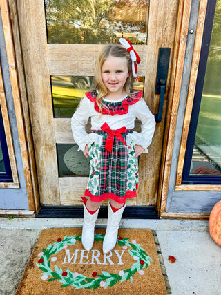 Christmas Overall Dress Set
