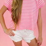 Mini Stripe Open Back Top