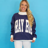 Pray Big Double Sided Mock Neck Sweatshirt