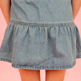 Tween Pleated Button Skirt