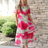 Spots of Flowers Maxi Dress