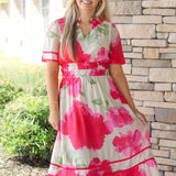 Spots of Flowers Maxi Dress