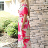 Spots of Flowers Maxi Dress