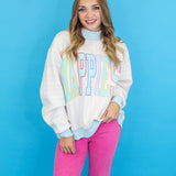 Happiest Double Sided Mock Neck Sweatshirt