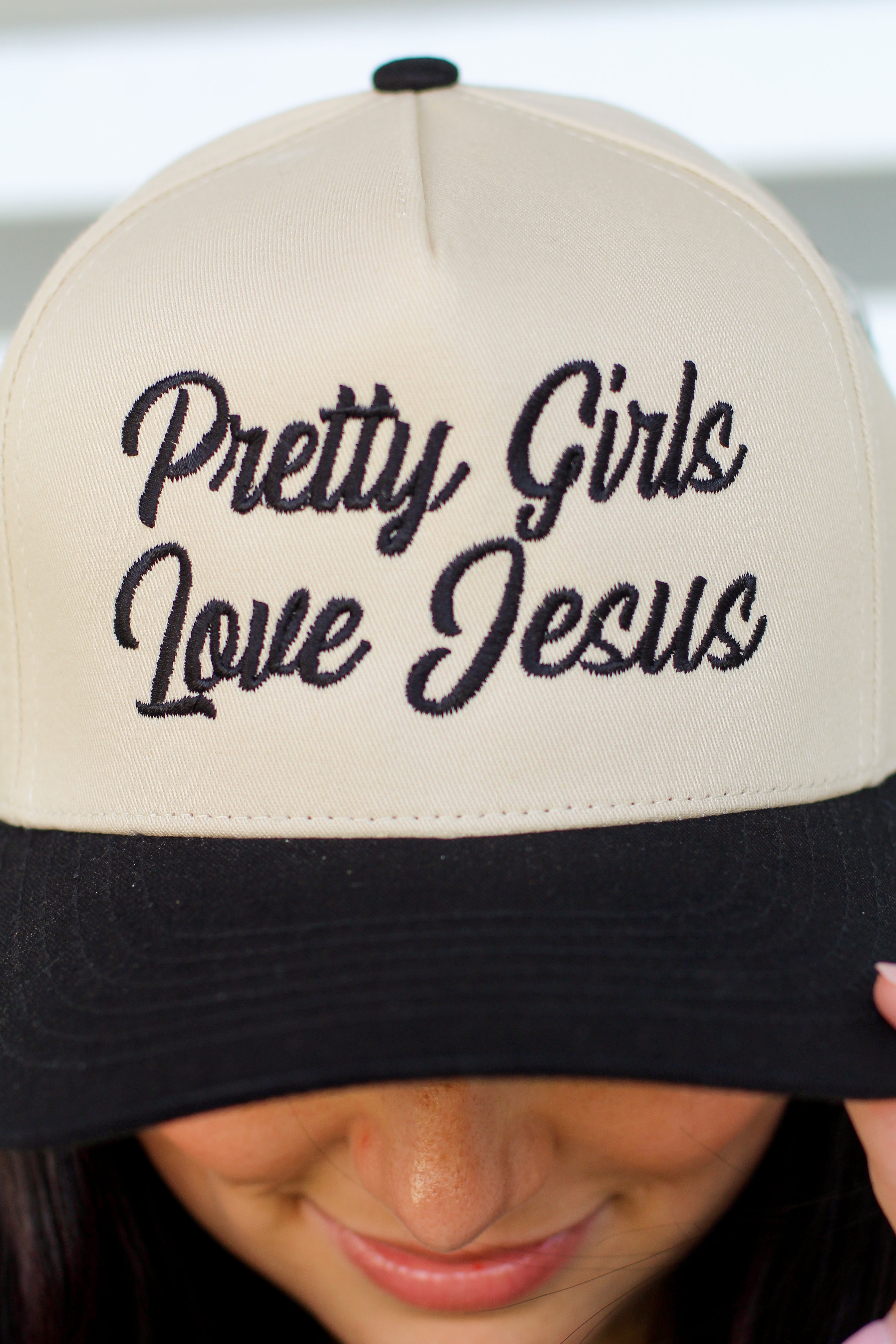 Pretty Girls Love Jesus Trucker Hat