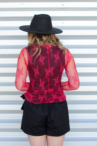Lace And Flowers Top