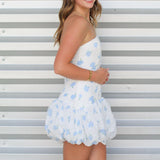 Floral Bubble Mini Dress