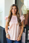 Sweetest Leopard Top-Blush